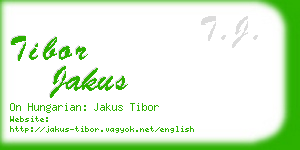tibor jakus business card